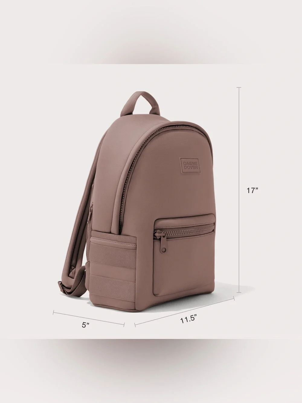 NWOT Dagne Dover Dakota Medium Backpack Heather Gray Neoprene Laptop Travel Bag